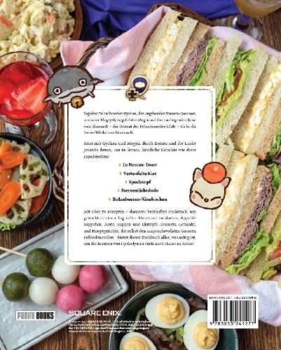 Buchcover und Innenansicht für das Buch: Das ultimative Final Fantasy XIV Kochbuch