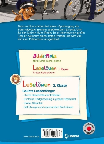 Buchcover und Innenansicht für das Buch: Leselöwen 2. Klasse - Polizeigeschichten