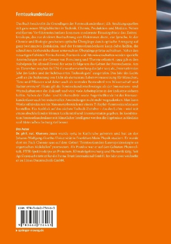 Buchcover und Innenansicht für das Buch: Femtosekundenlaser