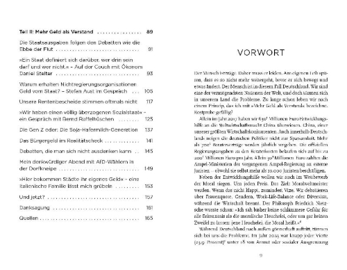 Buchcover und Innenansicht für das Buch: Mehr Geld als Verstand