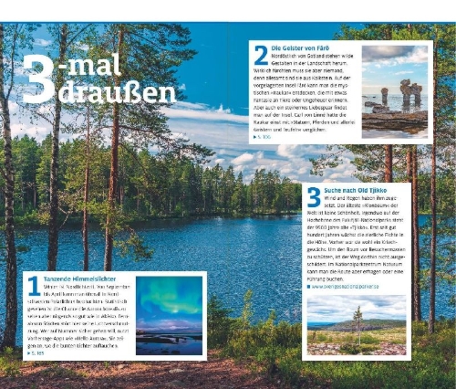 Buchcover und Innenansicht für das Buch: ADAC Reiseführer plus Schweden