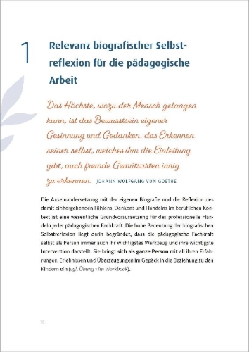 Buchcover und Innenansicht für das Buch: Sich seiner selbst bewusst sein