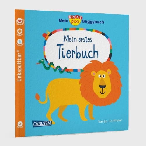 Buchcover und Innenansicht für das Buch: Baby Pixi (unkaputtbar) 120: Mein Baby-Pixi-Buggybuch: Mein erstes Tierbuch