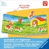 Buchcover und Innenansicht für das Buch: Mein erstes Magnetbuch - Wer gehört zu wem? Tierkinder