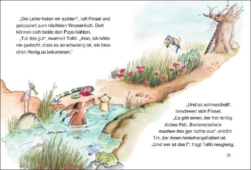 Buchcover und Innenansicht für das Buch: Tafiti und der Honigfrechdachs