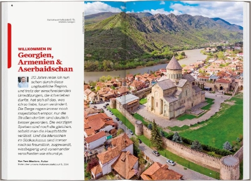 Buchcover und Innenansicht für das Buch: LONELY PLANET Reiseführer Georgien, Armenien & Aserbaidschan