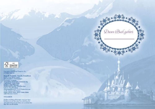 Buchcover und Innenansicht für das Buch: Disney Die Eiskönigin: Mein Elsa-Freundebuch