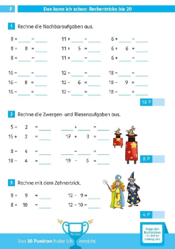 Buchcover und Innenansicht für das Buch: Die Mathe-Helden: Mathe-Testblock So gut bin ich! 2. Klasse