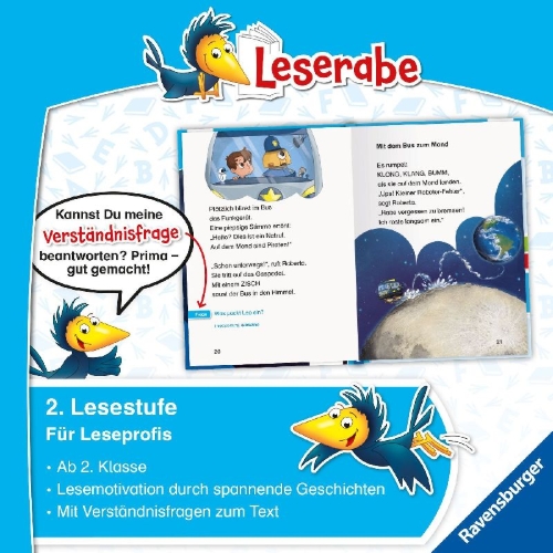 Buchcover und Innenansicht für das Buch: Leserabe 2. Lesestufe - Überfall der Weltraumpiraten