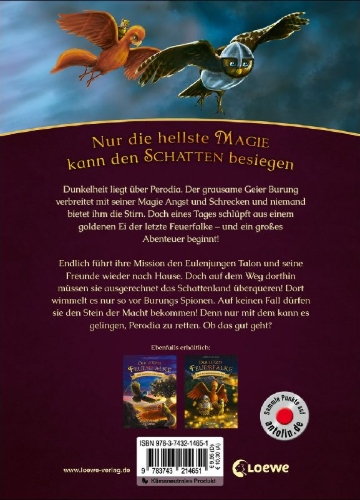 Buchcover und Innenansicht für das Buch: The last Firehawk - The Shadowlands