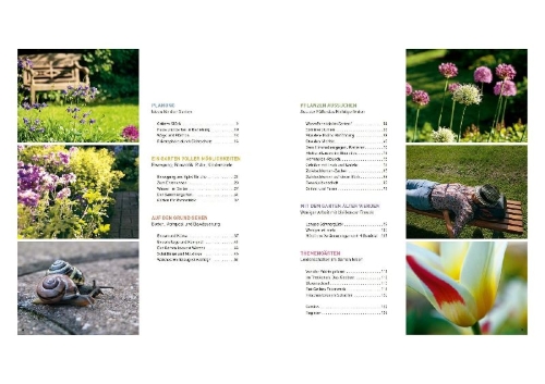 Buchcover und Innenansicht für das Buch: Mein schöner pflegeleichter Garten. Gewusst wie - geschickte Garten-Planung und Pflanzenauswahl