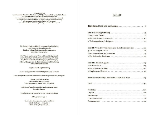 Buchcover und Innenansicht für das Buch: Bismarcks ewiger Bund