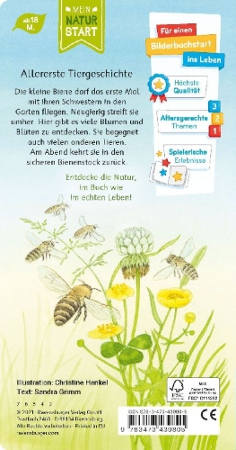 Buchcover und Innenansicht für das Buch: Ich bin die kleine Biene