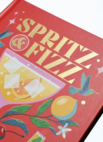 Buchcover und Innenansicht für das Buch: Spritz & Fizz: 60 sparkling cocktail recipes