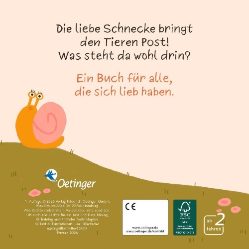 Buchcover und Innenansicht für das Buch: Ich hab dich schnecklich lieb