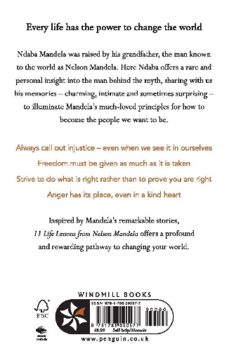 Buchcover und Innenansicht für das Buch: 11 Life Lessons from Nelson Mandela