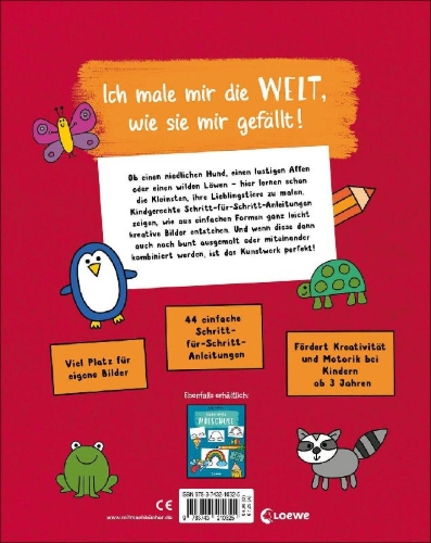 Buchcover und Innenansicht für das Buch: Meine erste Malschule - Tiere