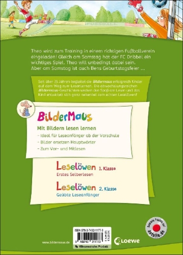 Buchcover und Innenansicht für das Buch: Bildermaus - Die große Fußball-Überraschung