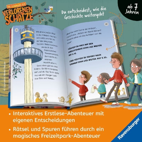 Buchcover und Innenansicht für das Buch: Das Fundbüro der verlorenen Schätze - Flammensturm