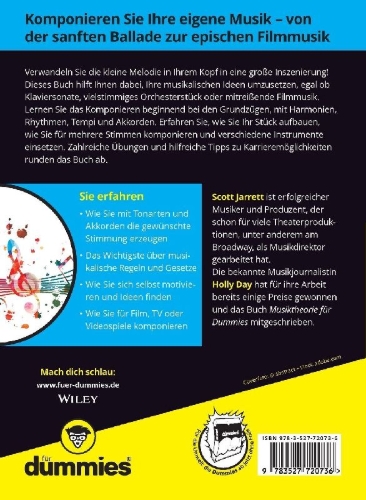 Buchcover und Innenansicht für das Buch: Komponieren für Dummies
