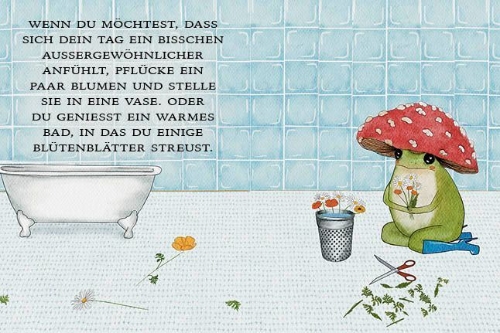 Buchcover und Innenansicht für das Buch: The Little Frog's Guide to Self-Care