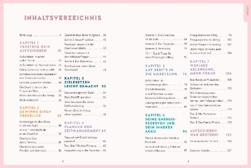 Buchcover und Innenansicht für das Buch: Aufschieben war gestern!