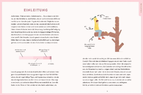 Buchcover und Innenansicht für das Buch: Aufschieben war gestern!
