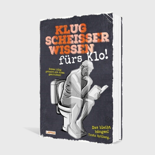 Buchcover und Innenansicht für das Buch: Klugscheißerwissen fürs Klo