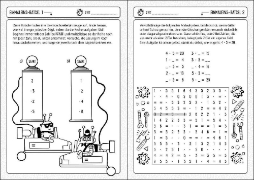 Buchcover und Innenansicht für das Buch: Time Tables Games for Clever Kids