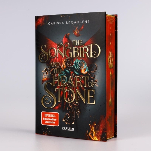 Buchcover und Innenansicht für das Buch: The Songbird and the Heart of Stone