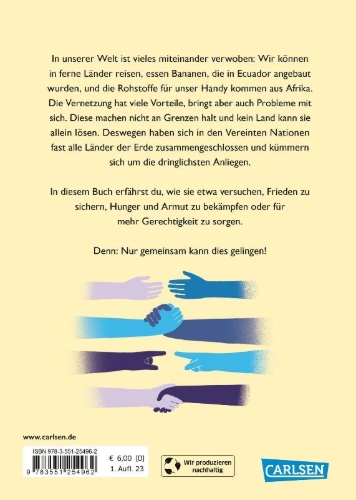 Buchcover und Innenansicht für das Buch: Eine Welt für alle