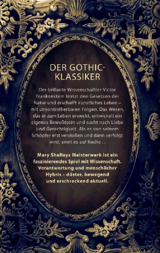 Buchcover und Innenansicht für das Buch: Frankenstein oder Der moderne Prometheus