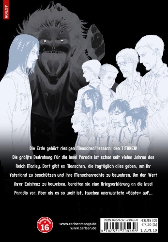Buchcover und Innenansicht für das Buch: Shingeki no Kyojin
