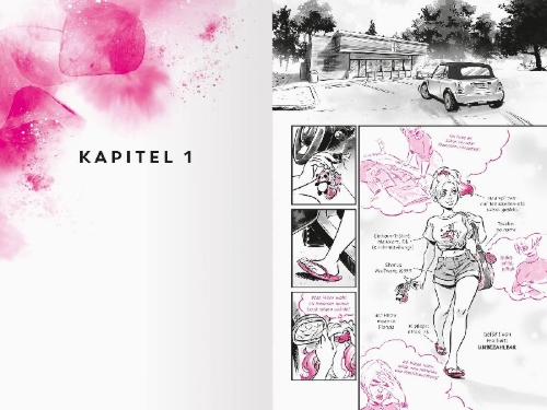 Buchcover und Innenansicht für das Buch: Kiss Me Once: Die Graphic Novel (Kiss the Bodygard, 1)