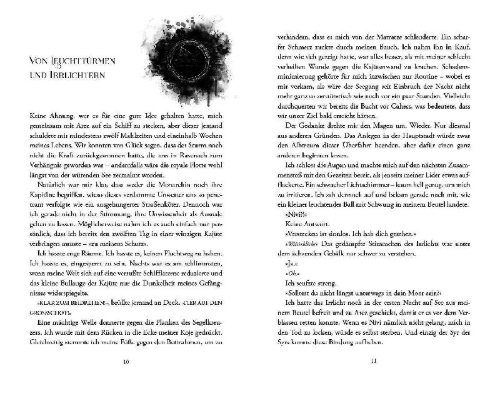Buchcover und Innenansicht für das Buch: Die Sonnenfeuer-Ballade: A Storm to Kill a Kiss