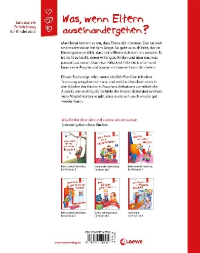 Buchcover und Innenansicht für das Buch: Was, wenn Eltern auseinandergehen?