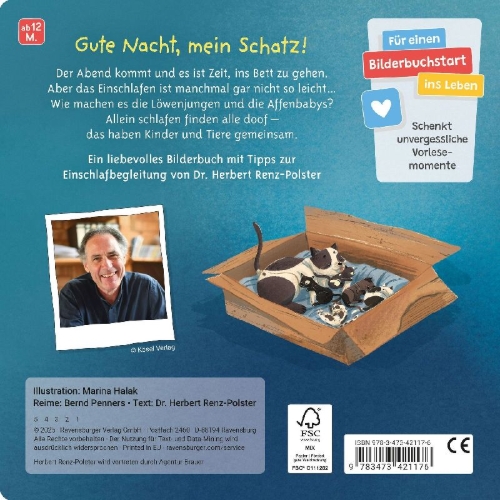 Buchcover und Innenansicht für das Buch: Müde und geborgen