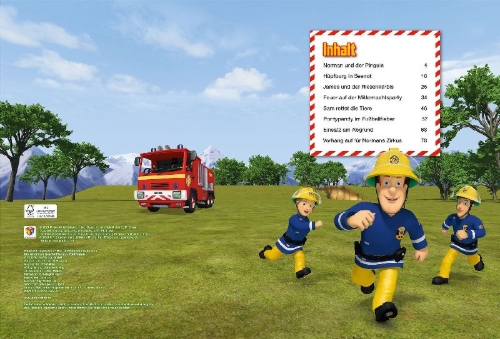 Buchcover und Innenansicht für das Buch: Feuerwehrmann Sam: Best of Feuerwehrmann Sam: Die schönsten Geschichten aus Pontypandy