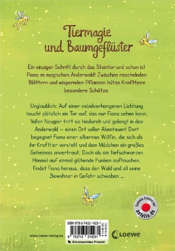 Buchcover und Innenansicht für das Buch: Anderwald (Band 1) - Das Geheimnis der Silberwölfin