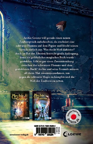 Buchcover und Innenansicht für das Buch: Archie Greene and the Raven's Spell