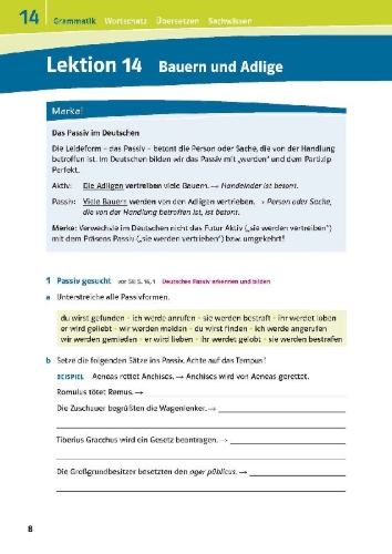Buchcover und Innenansicht für das Buch: Pontes 02 Das Trainingsbuch zum Schulbuch