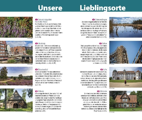 Buchcover und Innenansicht für das Buch: Reise Know-How MeinTrip Lüneburger Heide