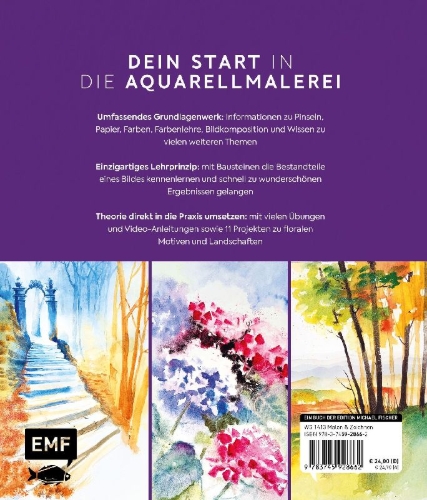 Buchcover und Innenansicht für das Buch: Aquarell leicht gemacht