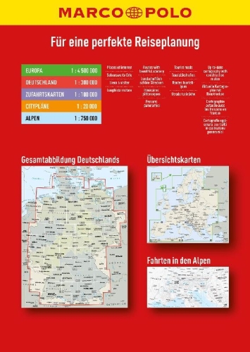 Buchcover und Innenansicht für das Buch: MARCO POLO Straßen & Reisen 2027/2028 Deutschland 1:300.000