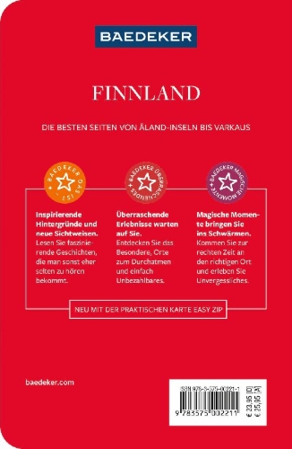 Buchcover und Innenansicht für das Buch: Baedeker Reiseführer Finnland