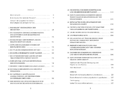 Buchcover und Innenansicht für das Buch: Plejadische Intelligenz