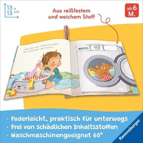 Buchcover und Innenansicht für das Buch: Mein Knuddel-Knautsch-Buch: Bei uns zu Hause