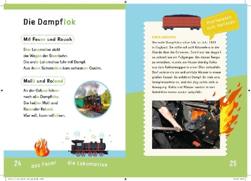 Buchcover und Innenansicht für das Buch: Dein Lesestart: Weißt du schon alles über Fahrzeuge? Ab 1. Klasse