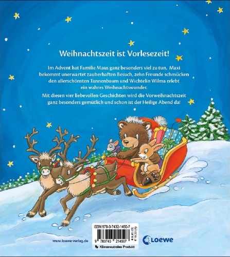 Buchcover und Innenansicht für das Buch: Meine schönsten Weihnachtsgeschichten zum Kuscheln