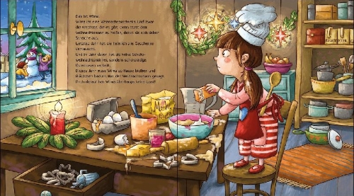 Buchcover und Innenansicht für das Buch: Meine schönsten Weihnachtsgeschichten zum Kuscheln